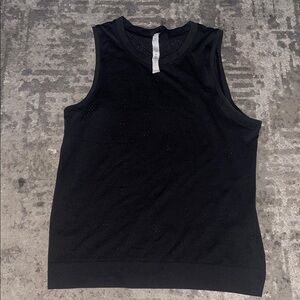 Lululemon Athletica Black Perforated Tank